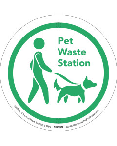 Pet Waste Station Sign - Green