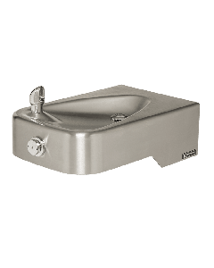 14-gauge satin stainless steel, low-profile, integral bowl and trap 