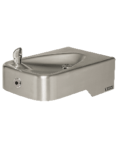 14-gauge satin stainless steel, low-profile, integral bowl and trap, touchless operation 