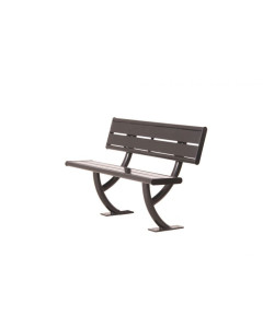 Ultrasite 6' Hartford horizontal slat w/ back bench - Surface Mount, Powdercoated