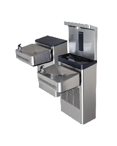 HAWS Wall Mount Hi-Lo ADA Filtered Touchless Water Cooler and Bottle Filler