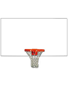 Gared Performance Sports Systems 42” x 72” Rectangular Steel Backboard with White Powdercoat Finish [1272]