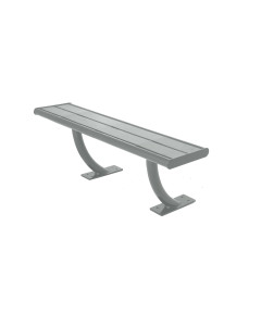 6' Hartford horizontal slat w/out back bench - Surface Mount