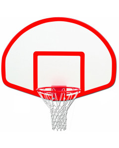 Gared Performance Sports Systems 39” x 54” Fan-Shape Fiberglass Backboard with Orange Target & Border [1301B]