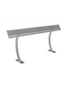 Ultrasite 8' HARTFORD HORIZONTAL SLAT LEAN RAIL - INGROUND MOUNT