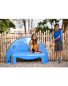 Ultrasite 4' ELEPHANT BENCH WITH PERFORATED SEAT, INGROUND, PC