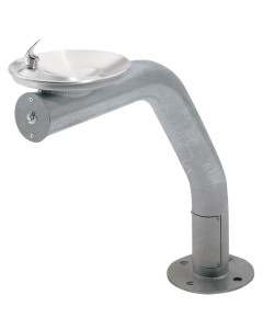 3380G Freeze-resistant, round barrier-free with a rough unfinished galvanized surface, w/stainless bowl - For use with 6518FR pneumatic freeze-resistant valve system  (NOT INCLUDED)