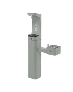 HAWS ADA Outdoor Stainless Steel Bottle Filler and Dual Fountain