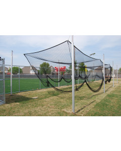 Gared Performance Sports  3-1/2” O.D. Aluminum Batting/Multi-Sport Cage Structure, 12’ W x 10’ H x 55’ L, 8 Posts [4085-55]  