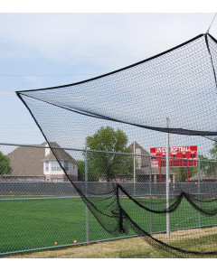 Gared Performance Sports  Outdoor Batting Cage Net, 12’ W x 12’ H x 55’ L, Multi-Sport, 3/4” Black Mesh [4086]  