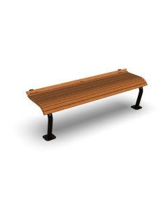 Ultrasite 8' Denali Recycled Plastic Bench without Back 8' Inground-