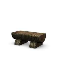 BarkPark Nature Bark Log Bench [4LB]