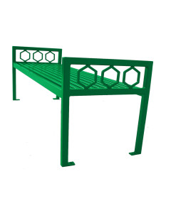 8' HUNTINGTON BENCH W/OUT BACK, POWDERCOATED