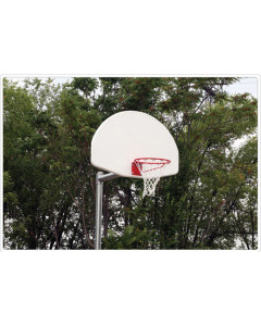 Sportsplay 4.5"OD Adjustable Backstop - Alum Fan/ Official Goal