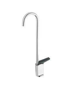 Glass filler, push lever operated