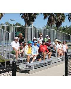 NRS 5 ROW LOW-RISE "PREFERRED" VERTICAL PICKET Bleachers, Seat Count: 50