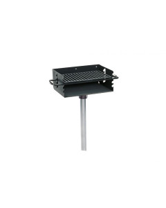 Ultrasite ROTATING FLIPBACK PED. GRILL W/ 3 1/2" O.D. POST AND UTILITY SHELF (280 SQ. INCH)