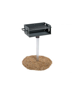 Ultrasite ROTATING PEDESTAL GRILL W/ 3 1/2" O.D. POST SURFACE MOUNT & UTILITY SHELF (300 SQ. IN)