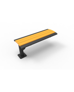 4' PHOENIX CANTILEVER CEDAR RECYCLED PLASTIC BENCH, SURFACE MOUNT