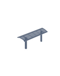 6' RICHMOND SERIES STEEL HORIZONTAL SLAT W/O  BACK BENCH - IN GROUND
