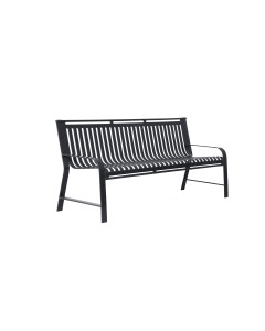 6' OXFORD W/ BACK BENCH, VERTICAL SLAT - THERMOPLASTIC