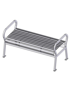6' HAMILTON BENCH W/OUT BACK, HORIZONTAL SLAT