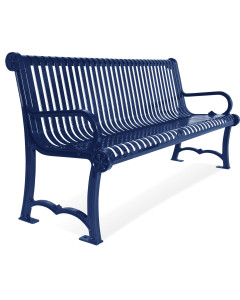 4' CHARLESTON BENCH WITH BACK, SLAT