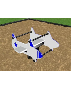 Kidstuff Spring Rider, Jet Plane, 2-Seater [9721]