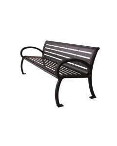 4' WILMINGTON BENCH, WITH BACK HORIZONTAL SLAT - PC
