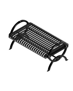 4' DURHAM BENCH, W/OUT BACK VERTICAL SLAT - POWDERCOATED