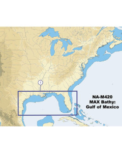 C-MAP NA-M420 C-CARD FORMAT GULF OF MEXICO - BATHY [NA-M420C-CARD]