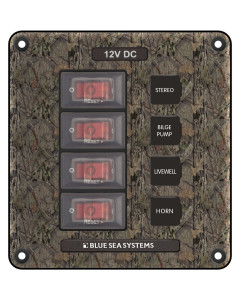 BLUE SEA 4323 CIRCUIT BREAKER SWITCH PANEL 4 POSITION CAMO [4323]
