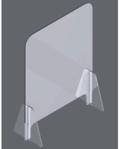 Counter top sneeze guard. 18" x 23-3/4" x 3/8" with opening 15" x 3"