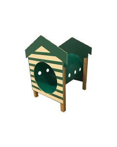 BarkPark Recycled Crawl Tunnel W/Dog House [BARK-423]