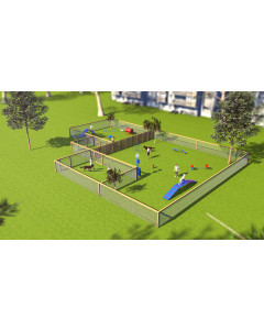 Bark Park Small & Large Dog Park Combination Course Kit