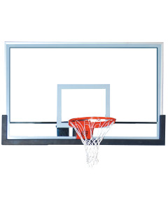 Gared Performance Sports Systems 42” x 72” Outdoor Rectangular Glass Backboard with Clear View [BB72G50HH]