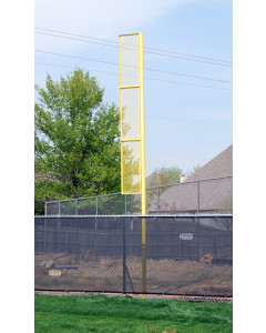 Gared Performance Sports  3-1/2” O.D. Inground 20’ Yellow Foul Pole, 12’ L x 18” W Wing Panel [BSPOLE-20P]  