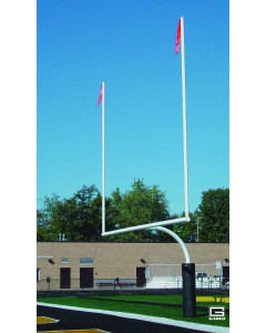 Gared Performance Sports  5 9/16" OD post, 8' offset, 30' uprights, perm/sleeve,white, 18'6" crossbar [FGP802S30W]  
