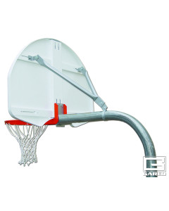 Gared Performance Sports Systems 3.5" Gooseneck Post with Rear Mount Plate & Brace Kit - 3' extension. *rim and backboard not included*  [GN35R]