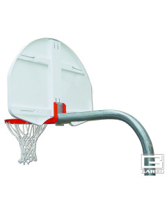 Gared Performance Sports Systems 3-1/2” O.D. Unbraced Rear Mount Gooseneck Post with 3’ Extension. *rim and backboard not included*  [GNA35R]