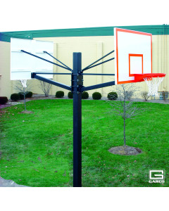Gared Performance Sports Systems Endurance® Double Board Playground System, 6” Square Post, Two 5’ Extensions, BB60G38 Glass Backboards, 8800 Goals [GP205G60]