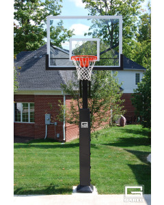 Gared Performance Sports Systems Collegiate Jam Direct Mount Basketball System, 5” Square Post, 42” x 60” Glass Backboard, 1000 Goal [GP8G60DM]
