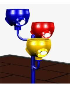 Kidstuff Three Throw Playground Unit [89603 ]-  School Age Height 