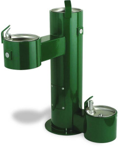 Fido & Me Fountain W/Accessible & Standard Basins  (green)