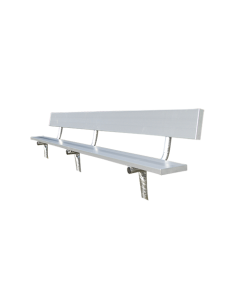 NRS PERMANENT BENCH WITH BACKREST (IN-GROUND), Seat Count: 14