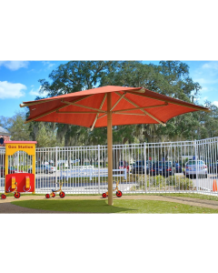 Playground Equipment Hexagon Hexagon Single Column Fabric Shade by Superior - Customize, Price Varies