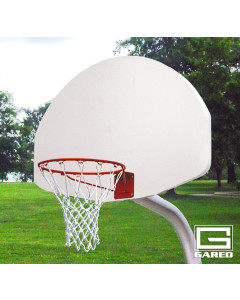 Gared Performance Sports Systems 3-1/2” O.D. Unbraced Gooseneck Post with 3’ Extension, 1750 Backboard, 39WO Goal [PK3510]