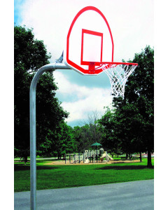 Gared Performance Sports Systems 3-1/2” O.D. Braced Gooseneck Post with 3’ Extension, 1750B Backboard, 39WO Goal [PK3535]
