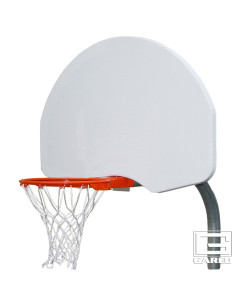 Gared Performance Sports Systems 3-1/2” O.D. Braced Rear Mount Gooseneck Post with 3’ Extension, 1266 Backboard, 66T Goal [PK3545]