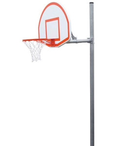 Gared Performance Sports Systems 4-1/2” O.D. Adjustable Straight Post with 4’ Extension, 1750B Backboard, 240 Goal [PK4541]